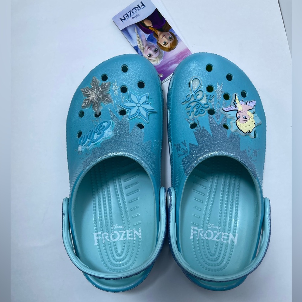 CROCS Kids Light Blue Frozen Themed Clogs